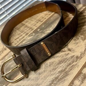 Women’s Brown MK Leather Belt